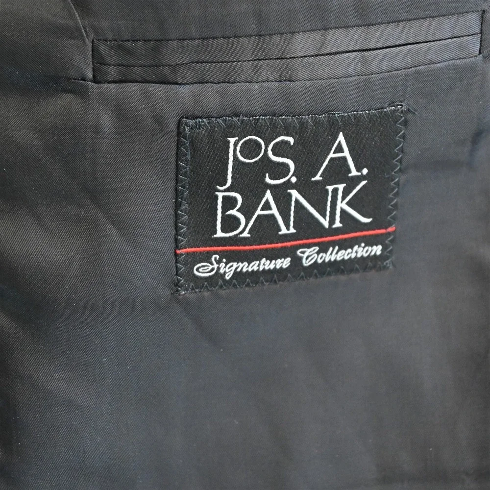 Jos A Bank 42R Charcoal Gray 100% Wool Mens Blazer Suit‎ Jacket Sport Coat